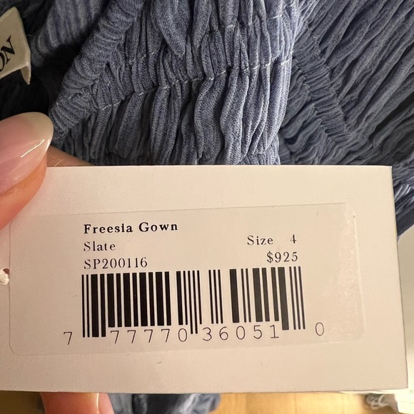 *SOLD DO NOT BUY*Ulla Johnson Freesia Pleated Silk Gown pale blue never worn NWT - Picture 7 of 8